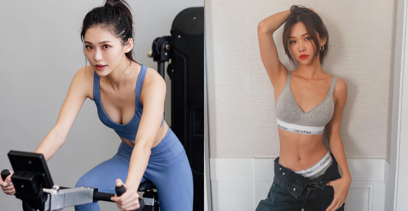 「星國小尤物」踩飛輪又倒「兇猛乳蛋」,隨之晃動的鮮嫩樣讓人受不了