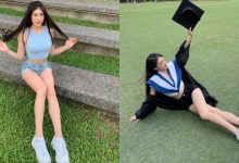臺北市立大學「長腿正妹」芊茵畢業照太辣！「學士袍散開」秀出白嫩細腰美腿！-德州扑克迷
