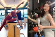 運動正妹「伸展時曲線超逆天」，緊身衣下的胸型太養眼！-德州扑克迷