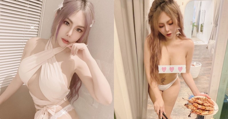 正妹「逼小桃」超爆乳烤蝦,「誘惑的裸身畫面」讓人飢腸轆轆!