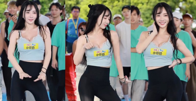 明明就是大波霸!啦啦隊員《小珍奶》節目上爆乳熱舞好刺激