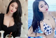 穿低胸裝用餐的「火辣爆乳妹」，「搶眼的飽滿美胸」比食物誘人！-德州扑克迷