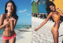 陽光沙灘沒有比基尼！「性感正妹」身體力行海島風情　捧嫩乳做日光浴-德州扑克迷