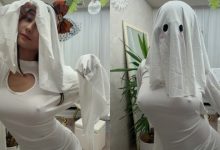 怎連萬聖節也在激凸!H奶網紅「macca」扮可愛鬼,有頭罩但沒奶罩!-德州扑克迷