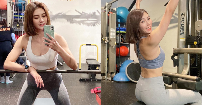 外表可愛、身材兇猛！「短髮健身妹」邊炸背肌邊甜笑，火辣曲線網粉狂讚