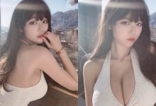 迷人大胸辣妹「放送大車頭燈」，魅惑深V辣照「等級好高喔」！-德州扑克迷