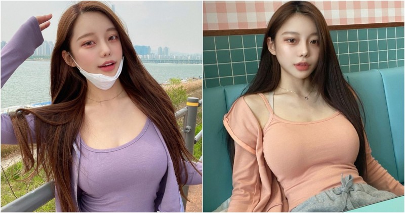 咖啡廳「超胸小姊姊」逆天顏值太撩人！飽滿身材讓人目不轉睛…