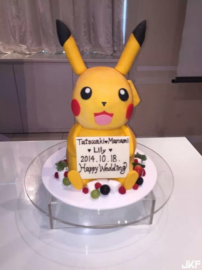 皮卡丘結婚蛋糕超有心思！但是吃的時候卻…