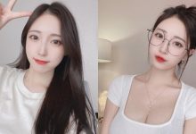 純情眼鏡正妹「曲線好誘人」，「低胸短T」事業線太辣！-德州扑克迷