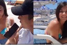 最強搭訕法！海邊攔截「比基尼辣妹」要求親密接觸，「手技滿分」妹子叫好！-德州扑克迷