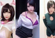 「棉花糖Coser」性感高衩黑膠衣太犯規　渾圓水滴美乳直接掉出來！-德州扑克迷