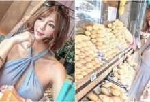 要買芒果嗎？「短髮美乳妹」佇足芒果攤，性感小洋裝若隱若現好吸睛～-德州扑克迷