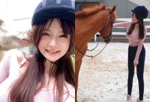 甜美正妹「緊身爆乳」騎馬去！超逆天的「童顏巨乳」連小動物都忍不住親上去！-德州扑克迷