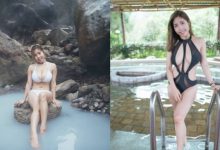 野溪溫泉遇見「爆乳妹子」　一手無法掌握的大小連比基尼都快遮不住-德州扑克迷