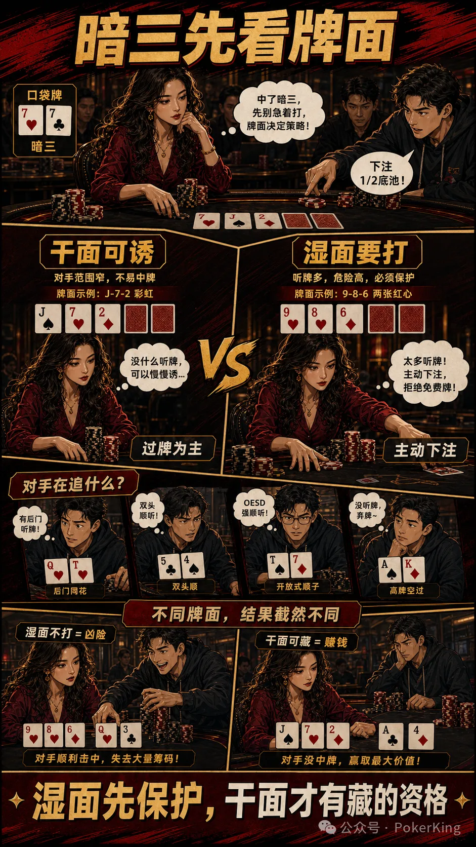 【EV扑克】暗三条要不要慢打？先看牌面、对手和人数再决定