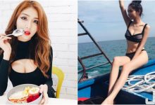 超兇妹子吃飯「胸前開洞」！渾圓美乳「狂露深溝」！比基尼出海照還秀美腿！-德州扑克迷