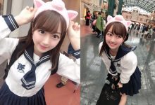 貓耳制服櫻花妹「みーみちゃん」水汪汪大眼看著你裝可愛　讓人超想抱回家收養-德州扑克迷